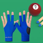 Billiard Gloves 3 Finger Snooker Gloves Breathable Billiard Supplies (Blue Left)