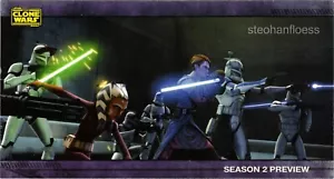 2009 Topps Star Wars The Clone Wars Widevision Sneak vista previa Ahsoka Anakin PV-1 - Imagen 1 de 1