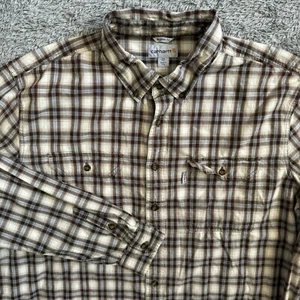 Carhartt Mens Relaxed Fit Long Sleeve Plaid Button Down Shirt  Size 2XLT Tall - Picture 1 of 7