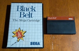 1986 Sega Master System Black Belt *NO MANUAL* Good Condition - Picture 1 of 5