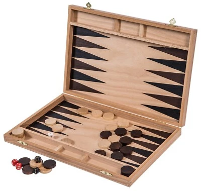 SQUARE - Backgammon aus Holz  - 35 BASIC - Brettspiel aus Buche - Bild 1 von 3