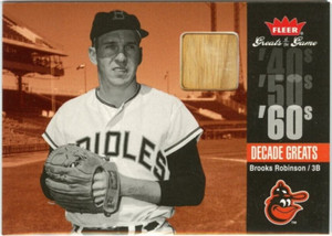 2006 Greats of the Game Decade Greats Memorabilia Brooks Robinson Game used Bat