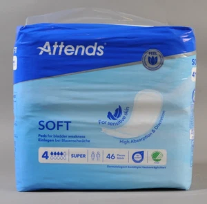Attends Einlagen für Blasenschwäche Soft 4 Super - 46 Stück - PZN 07181157 - Bild 1 von 8