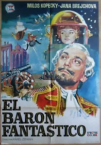 The Outrageous Baron Munchausen ORIGINAL '65 Spanish POSTER Cool Art by JANO - Picture 1 of 5
