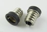 4pcs Light Socket Adapter E14 To E12 Candelabra Lamp Base Converter Gold Tone