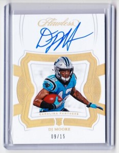 DJ Moore 2018 Flawless Rookie Auto Gold 09/15 - Chicago Bears RC Autograph