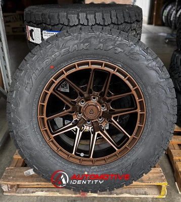 20x10 Arena Battle Bronze Wheels 35" Falken AT4 Tires 8x6.5 Dodge Ram 2500 3500 - Image 1 of 4