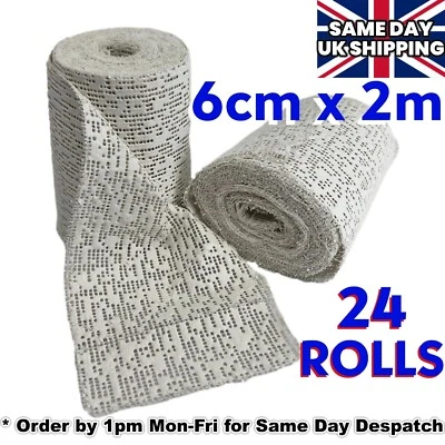 CRAFTMILL 6cm ModRoc Modrock Plaster of Paris Bandage - Narrow 6cm X 2m long - 24 ROLLS