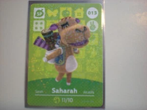 SAHARAH ANIMAL CROSSING SERIES 1 CARD MINT 013 ~ NINTENDO SWITCH - Picture 1 of 1