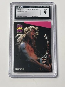 ZAKK WYLDE 1991 Pro Set SuperStars MusiCards #245 Graded 9 MINT CGC ozzy - Picture 1 of 2