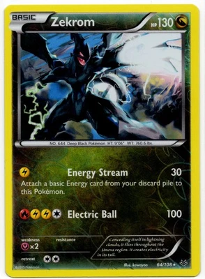 Pokemon - Zekrom 64/108 Roaring Skies Reverse Holo LP - Image 1 of 2