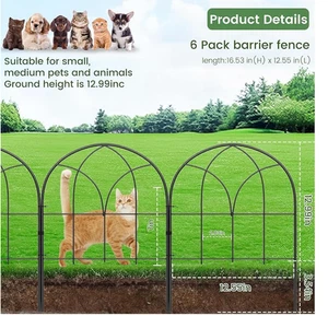 Youpehom kleine 12,55"*16,53" dekorative Gartenzaunumrandung, keine Grabungszäune - Bild 1 von 7