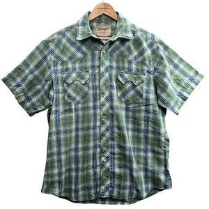 Camisa a presión Wrangler Pearl verde a cuadros - Imagen 1 de 8