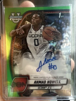 2024-25 鲍曼大学铬艾哈迈德·诺威尔绿色折射器签名 /99 #2 UCONN — 第 1/3 张图片