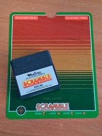 Scramble - Vintage Vectrex Arcade Game Cartridge - 1982 Video Game with Overlay