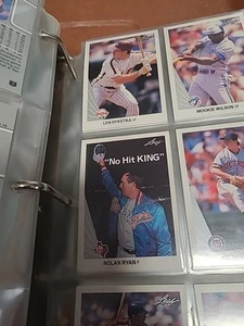 1990 LEAF CARDS IN A 3 RING BINDER Gwyn, Nolan, And Others In The Binder - Picture 1 of 8