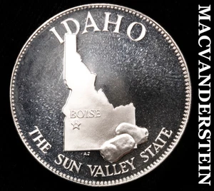 Idaho 14.5 g .925 Fine Sterling Silver Round - Choice Gem Proof #F1922 - Picture 1 of 2