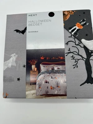Next Ropa de cama, Ropa de cama doble, Halloween, Juego de cama gótico, Gris, Nuevo Foto 1 de 4
