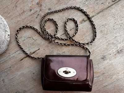 Mulberry Mini Lily Metallic Patent Cross Body Bag - Image 1 of 4