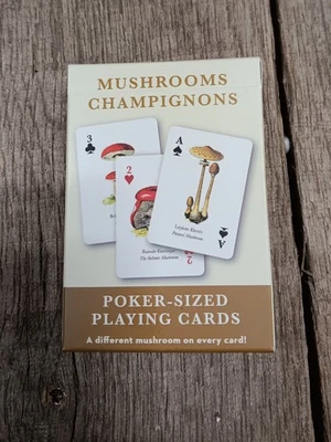 Mazo de cartas de póker de especies de hongos - Sellado Foto 1 de 2