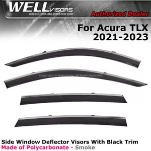WELLvisors Window Visors For 2021-2024 Acura TLX With Black Trim 3-847AC023 - Foto 1 di 5