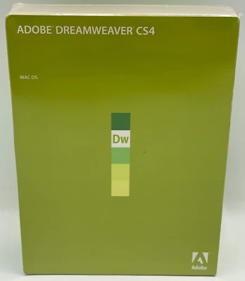 ADOBE DREAMWEAVER CS4 for MAC OS w/Video Training DVD Full Retail Factory Sealed - Image 1 of 4