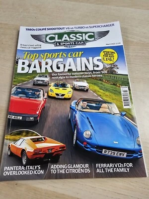 Classic & Sports Car Magazine March 2023 Pantera Citroën DS Ferrari V12 - Image 1 of 4