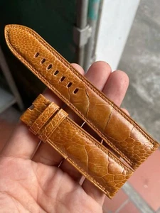 Green Genuine Real Ostrich skin leather watch strap band 10 16 17...23 24 26mm - Picture 1 of 11