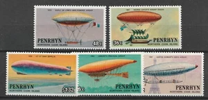 1983 Penrhyn, Cook Islands Sc# 255-9 - 200th Anniv 1st Balloon Flight. MNH Cv$7+ - Picture 1 of 1