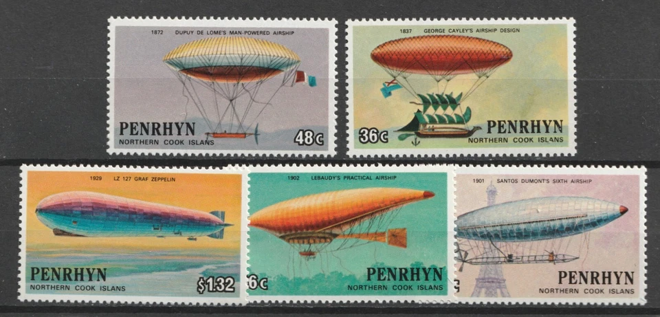 1983 Пенрин, Острова Кука Sc# 255-9 - 200-я годовщина 1-й полет на воздушном шаре. Как новый без наклеек и следов Cv$7+ - Изображение 1 из 1