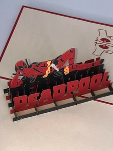 Deadpool 3D Pop Up Card Marvel Comic Con Ryan Reynolds Anit-Hero - Picture 1 of 4