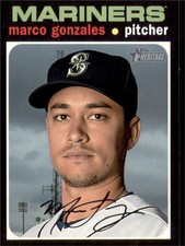 2020 Topps Heritage Base #94 Marco Gonzales - Seattle Mariners