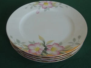 Set 4 Noritake AZALEA 10" Dinner Plates Hand Painted Green Stamp 19322 Antique - Picture 1 of 6