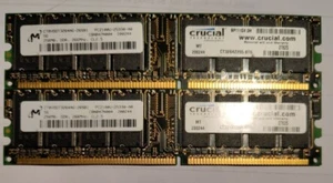 Micron MT16VDDT3264AG-265B1 * 256MB DDR PC2100 * 266Mhz Memory - Picture 1 of 1