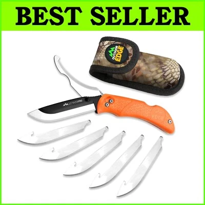 Cuchillo de caza plegable RazorPro - Hojas dobles de 3,5" con 6 maquinillas de afeitar reemplazables Foto 1 de 4