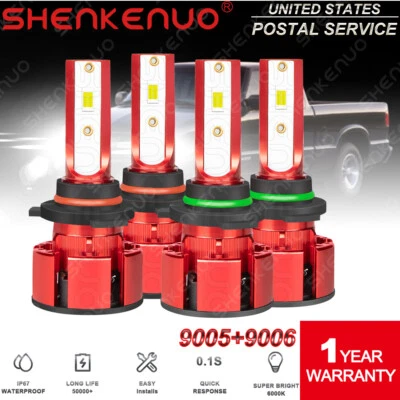 For Chevrolet Caprice 1987-1989 1990 6000K LED Headlight High & Low Beam Bulbs - Изображение 1 из 4