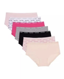 Calvin Klein Girls 7-Pack Hipsters Underwear Multicolor, S (6/6X) - Picture 1 of 6
