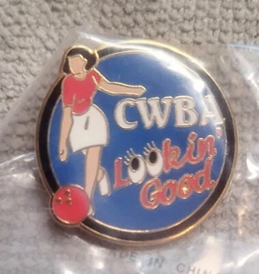 CWBA Lookin' Good Pin Bowling Blue Background Free Shipping - Picture 1 of 2