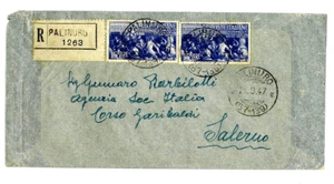 P223) AVVENTO REPUBBLICA L.15X2 RACCOMANDATA PALINURO SALERNO - Foto 1 di 1