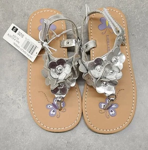 LAURA ASHLEY SANDALS SIZE 9 SILVER FLOWERS - NEW! Item #612574 - Picture 1 of 5