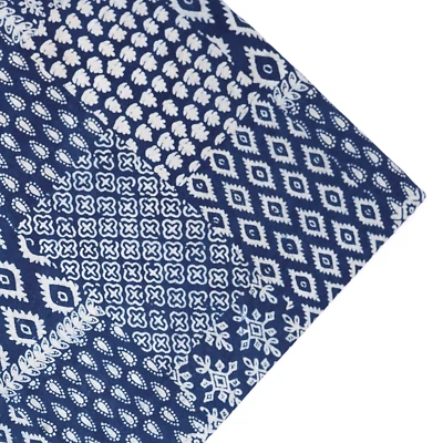 Tela india de 1 yarda con estampado de bloques tela suave de algodón Jaipuri Dabu Foto 1 de 4