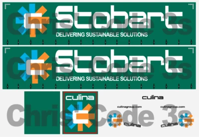 Code 3 Adhesive Vinyl Trailer Decal - Stobart Culina - 1/50 1/76 1/148 1/87 1/64