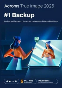 Acronis True Image 2025, 5 Geräte PC/Mac, DAUERLIZENZ, Digitaler Download - Bild 1 von 1