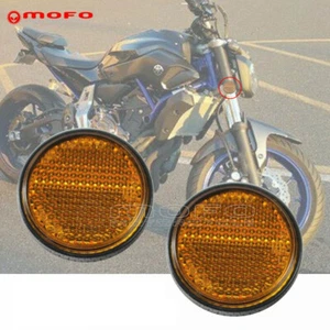 Reflector ámbar redondo de 45 mm para motocicletas de tierra remolque camión barco buzón ATV Harley - Imagen 1 de 10