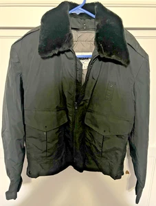 Blauer Faux Fur Black Security Jacket Size S 36-38 pre owned - Picture 1 of 6