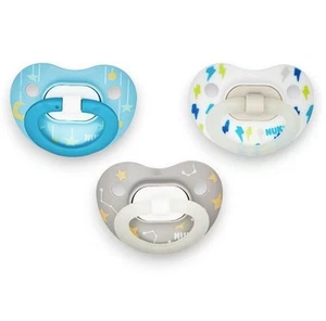 NUK Orthodontic Infant Toddler Pacifiers, 6-18 Months, Neutral, Unisex, 3 Pack - Picture 1 of 6