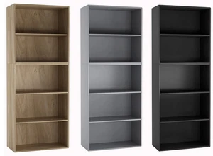 5 Tier Bookcase Storage Shelving Unit Display Shelf Office Living Room Bedroom - Picture 1 of 11