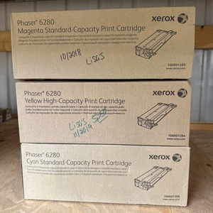 Xerox Phaser 6280 (106R01388, 106R01389, 106R01394) High Yield Toner Set (CMY) - Picture 1 of 4