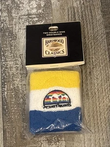 AUTHENTIC DENVER NUGGETS WRIST BANDS NBA VINTAGE VTG Y2K OG NWT PE SET - Picture 1 of 5