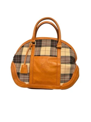 Сумка на молнии Burberry Blue Label Mini оранжевая клетчатая 15 дюймов x 11 дюймов x 4,5 дюйма - Изображение 1 из 4